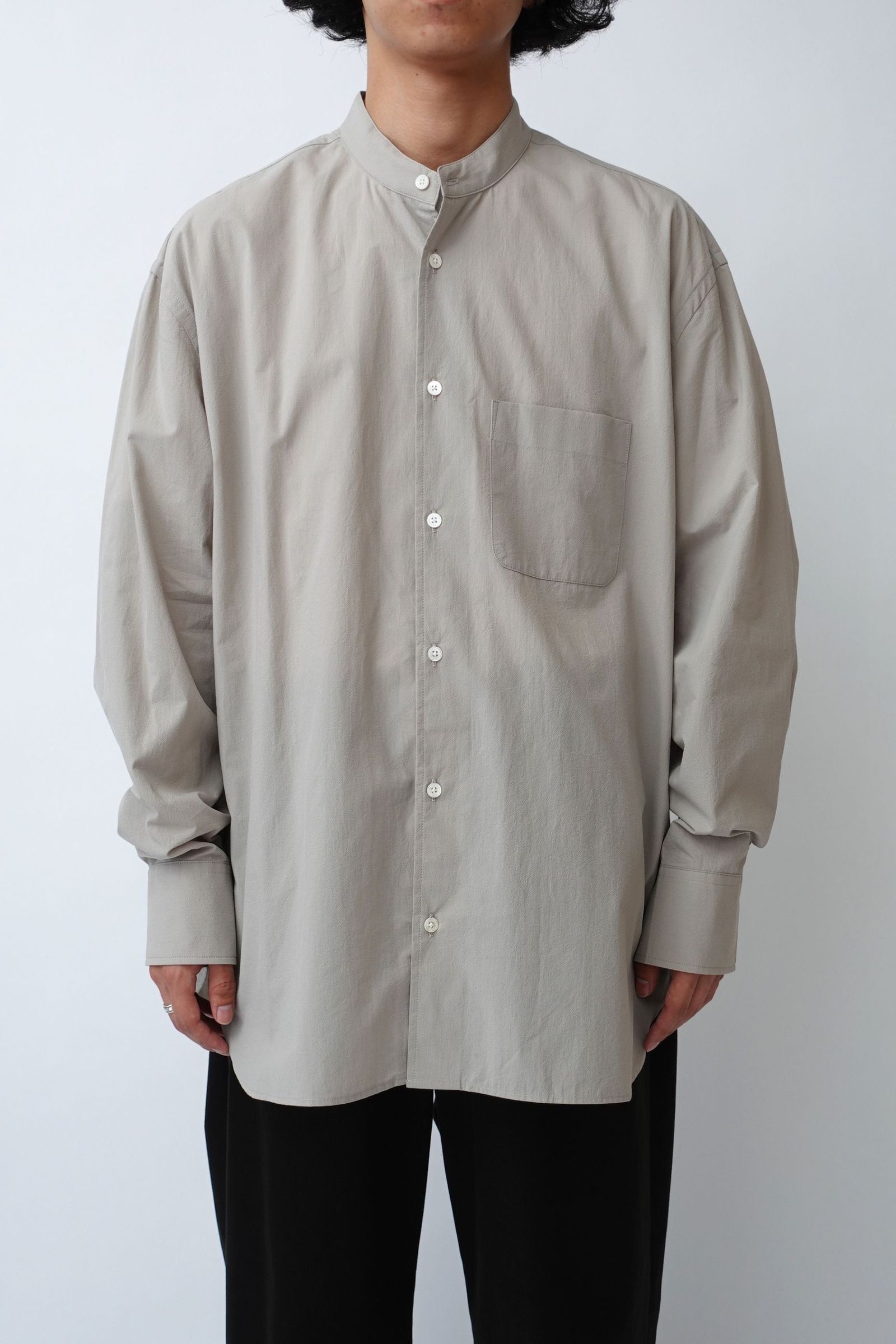 UNIVERSAL PRODUCTS - SEERSUCKER BAND COLLAR SHIRT/シャツ | NapsNote