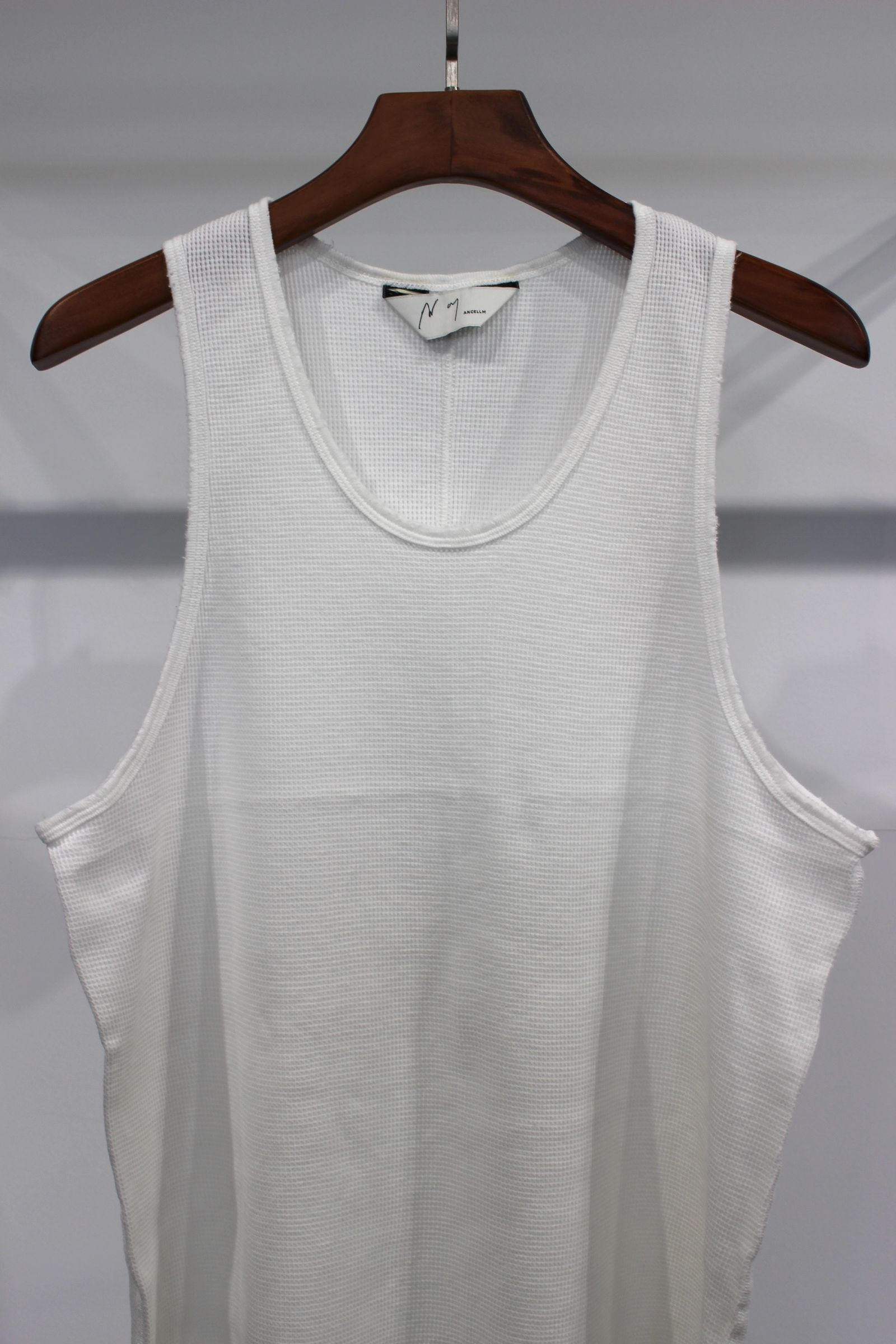 ANCELLM - DAMAGE WAFFLE TANK TOP/BLACK | NapsNote