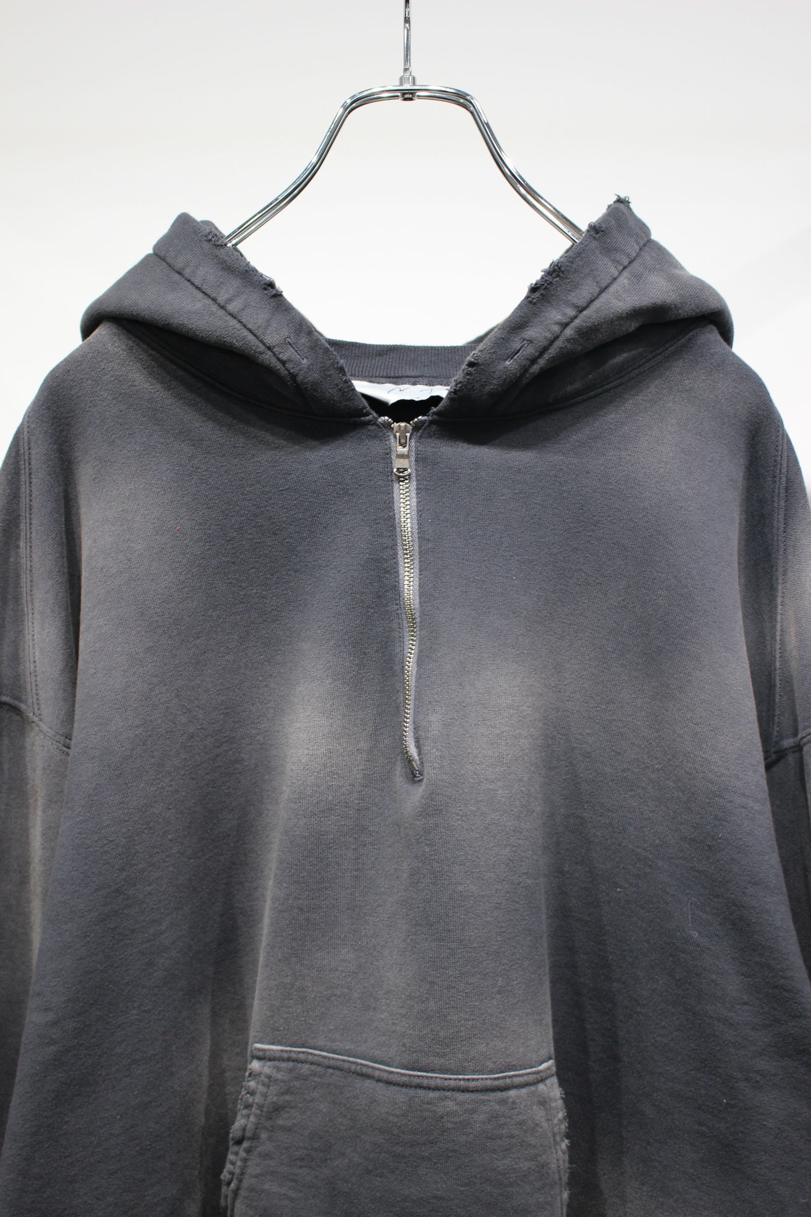 LIGHT LOOP ZIP HOODIE | BLACK | ジップパーカー