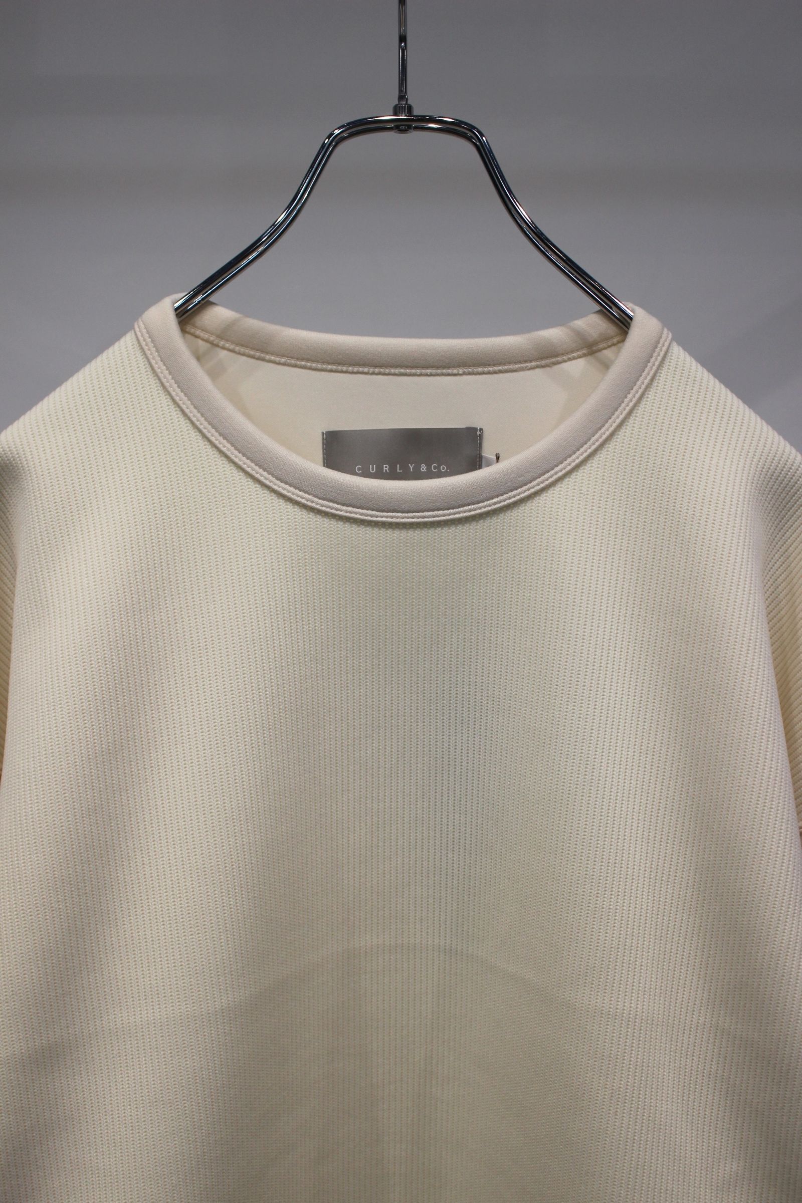 KNIT-COMBI RAYON DOUBLE-KNIT P/O | IVORY | クルーネックプルオーバー
