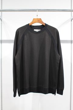 [ラスト1点] SOFT WOOL KNIT-SAWN PULLOVER | BLACK | ニット