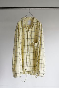 RAYON CHECK CRASH LS SHIRT/CREAM