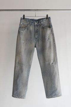 P/DAMAGE DENIM STRAIGHT 5P PANTS | INDIGO | デニム