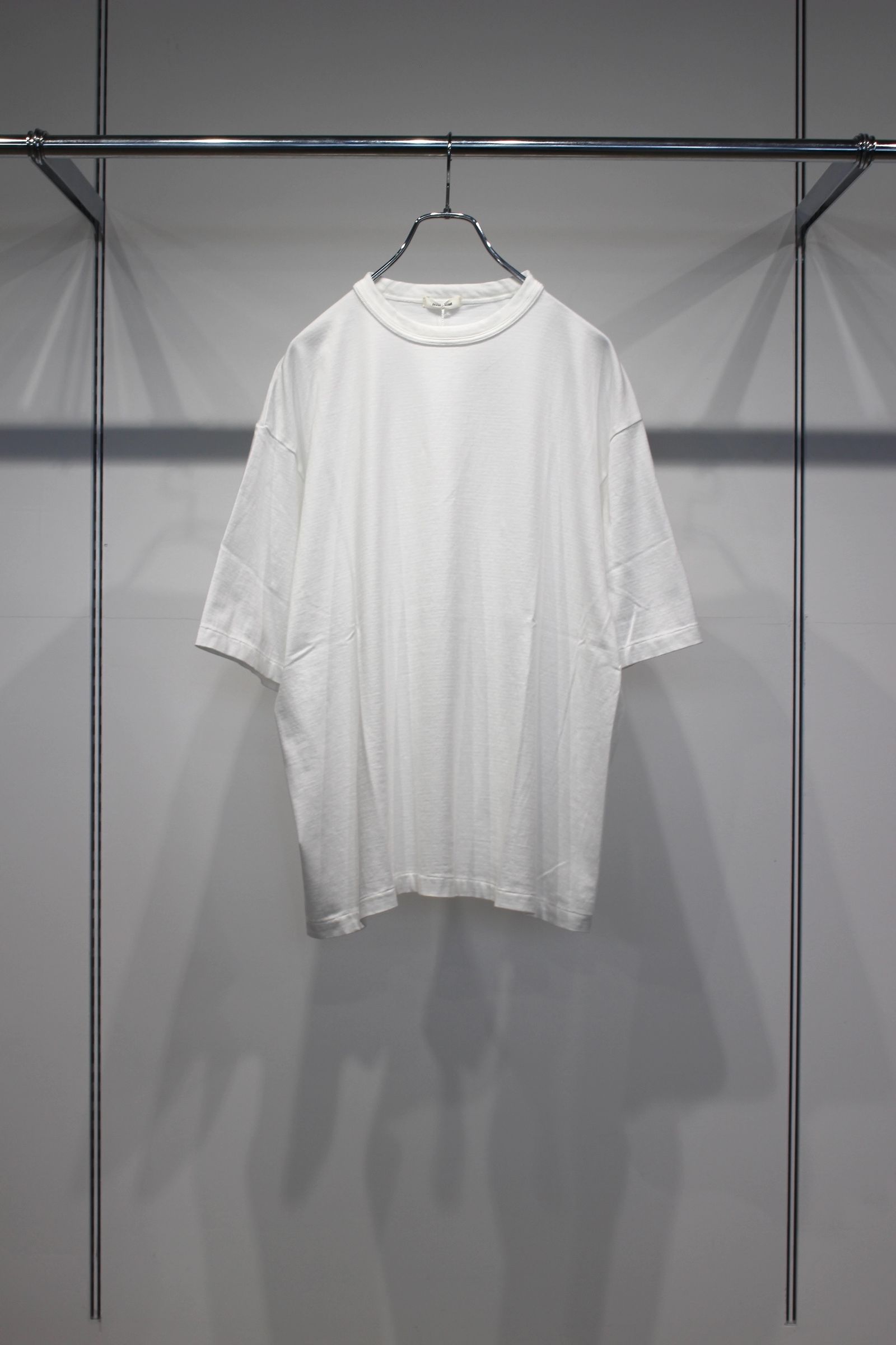 SEA ISLAND TOMPKINS LOOP JERSEY HYPER BIG BINDER NECK TUBE TEE | WHITE | カットソー