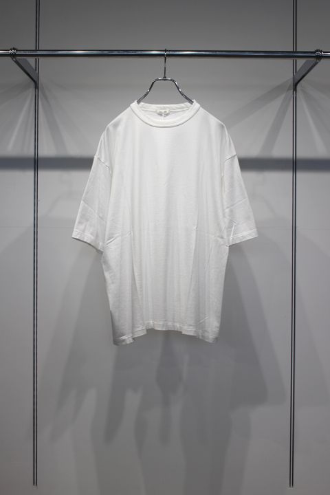 SEA ISLAND TOMPKINS LOOP JERSEY HYPER BIG BINDER NECK TUBE TEE | WHITE | カットソー
