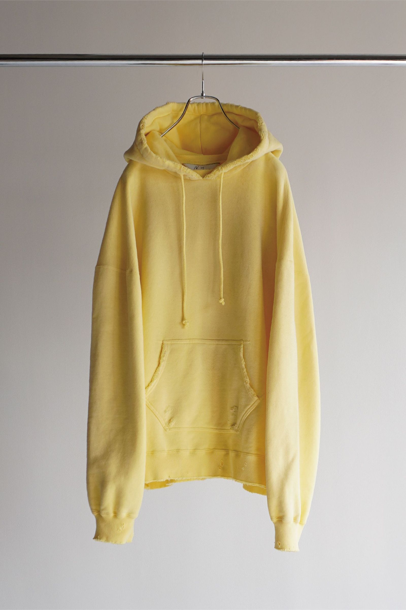 ANCELLM - DYED DAMAGE HOODIE/F.BLACK | NapsNote