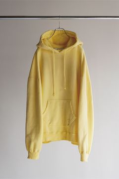 DYED DAMAGE HOODIE/YELLOW