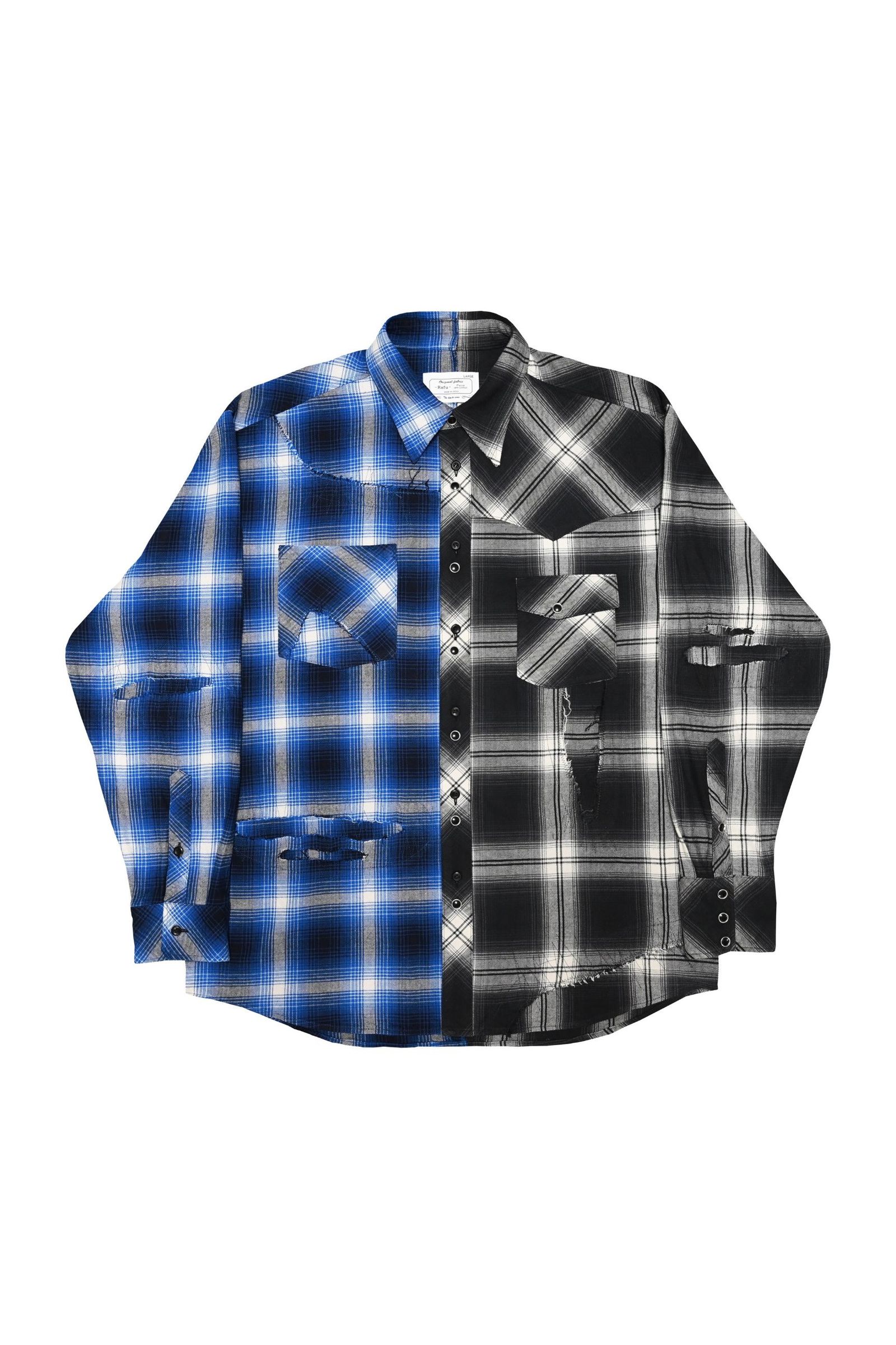 Rafu - Remake shirt/GRE-BLU | NapsNote