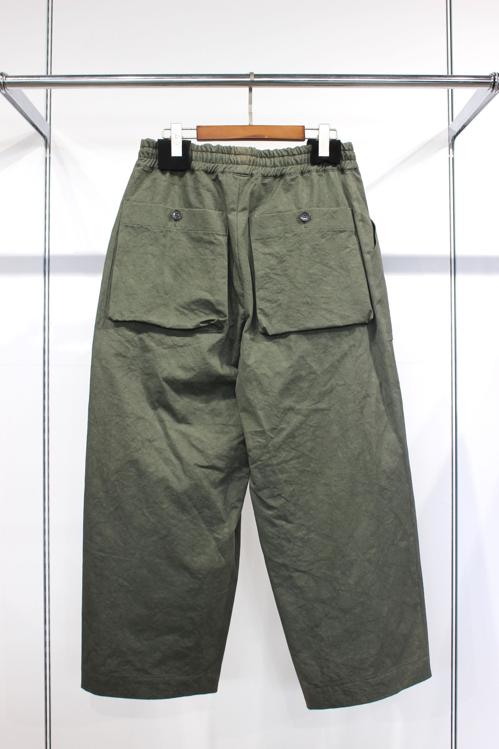 VOAAOV - SUN DRYING LIGHT HAND TWIL Wide Tapered Easy Pants | BLACK |  ワイドテーパードパンツ | NapsNote