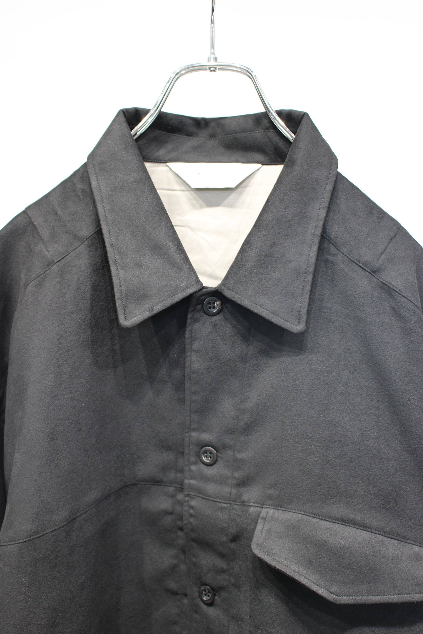 VEGAN SUEDE WORK SHIRT BLOUSON | BLACK | ライトアウター