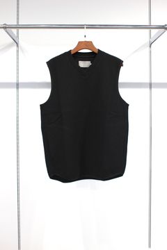 [ラスト1点] KNIT-SAWN VEST | BLACK | ベスト