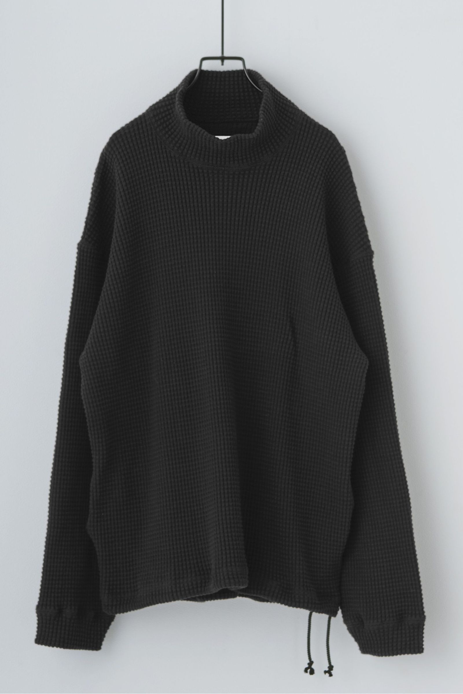 ALBERT MOC SWEATER | BLACK | ワッフルカットソー
