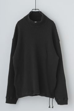 ALBERT MOC SWEATER | BLACK | ワッフルカットソー
