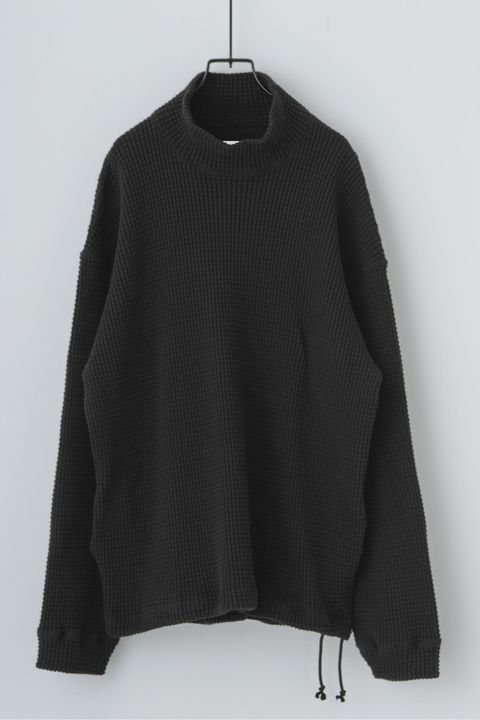 ALBERT MOC SWEATER | BLACK | ワッフルカットソー
