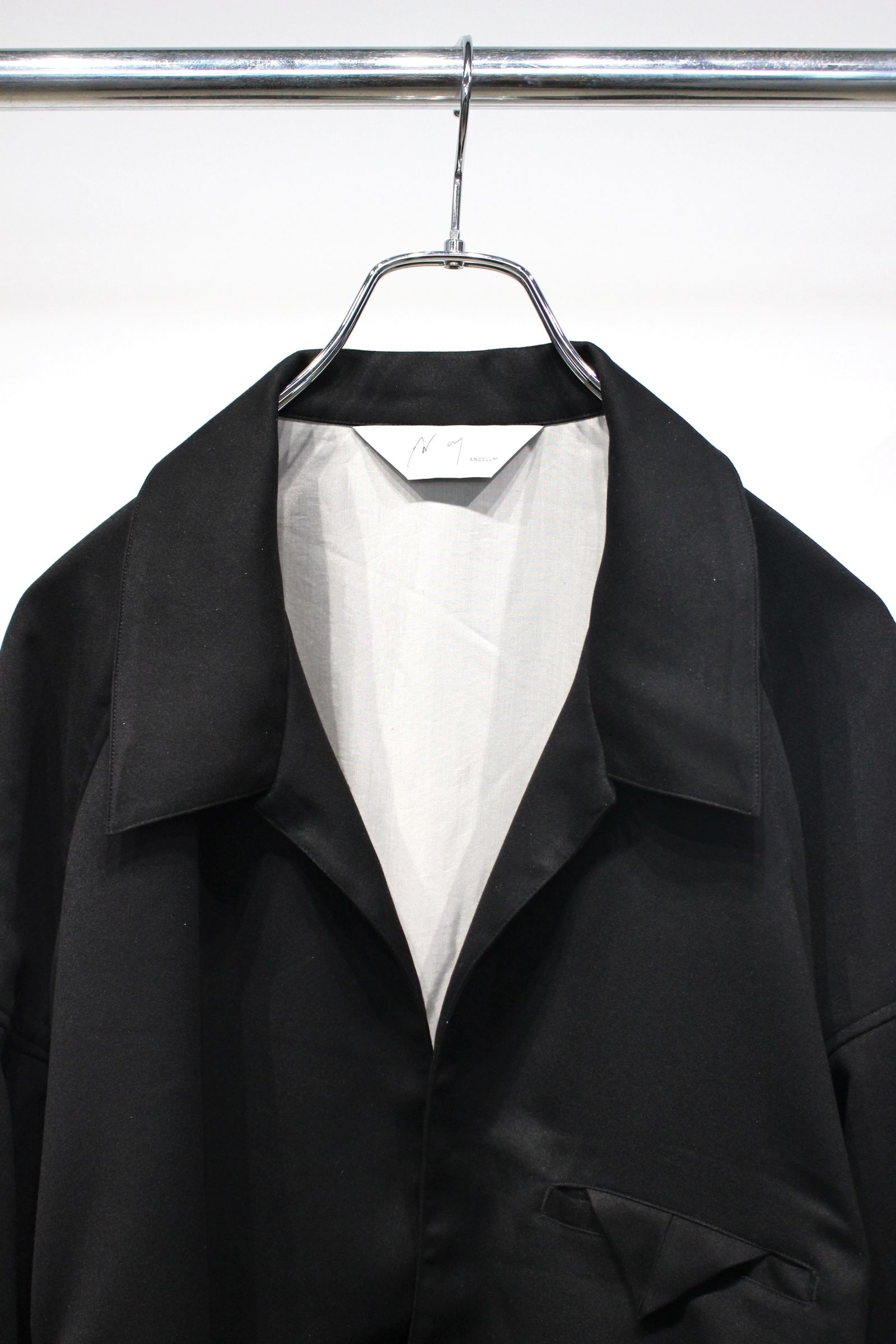 VEGAN SUEDE LONG SHIRT | BLACK | ロングシャツ