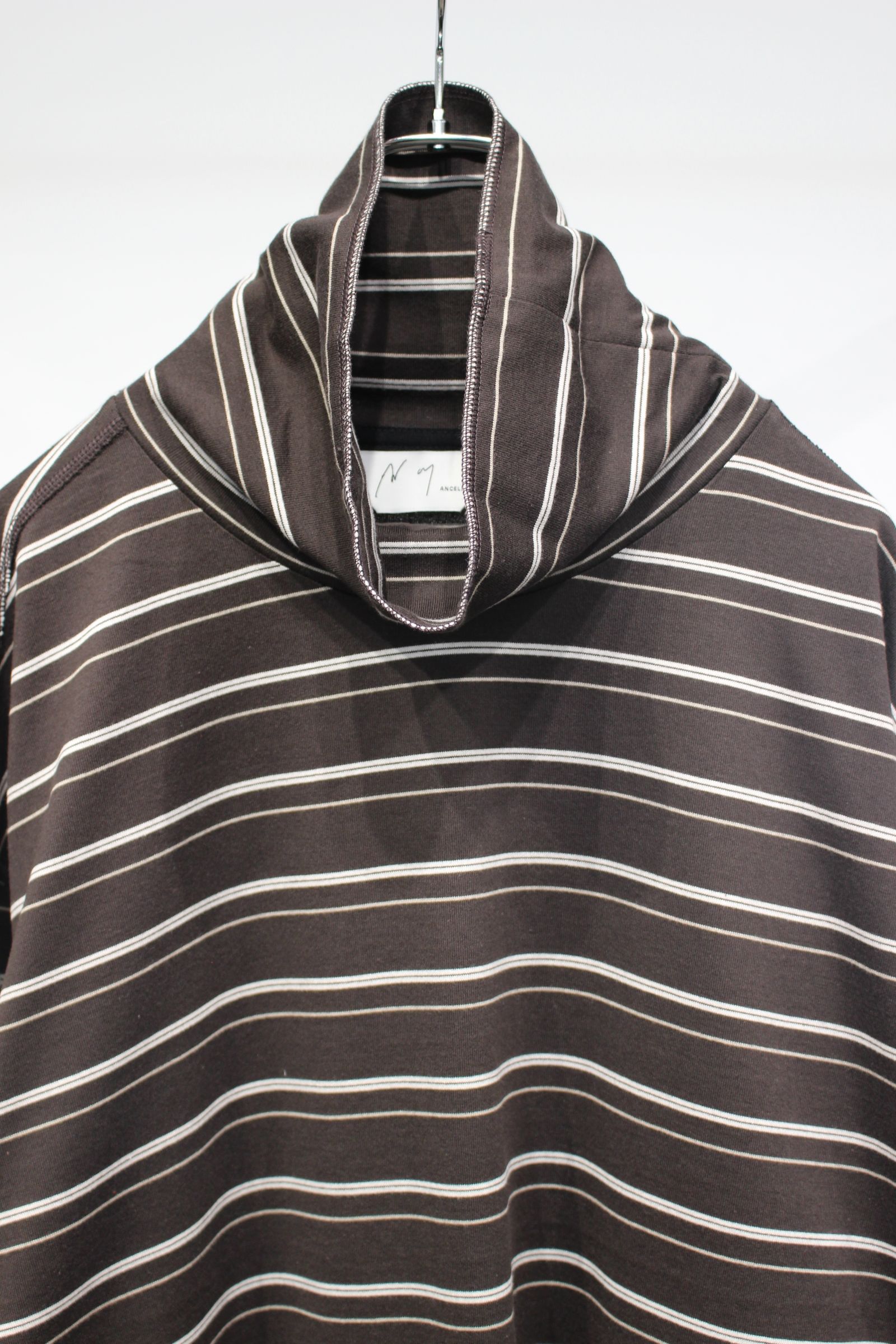 TURTLENECK BORDER LS T-SHIRT | BLACK | カットソー