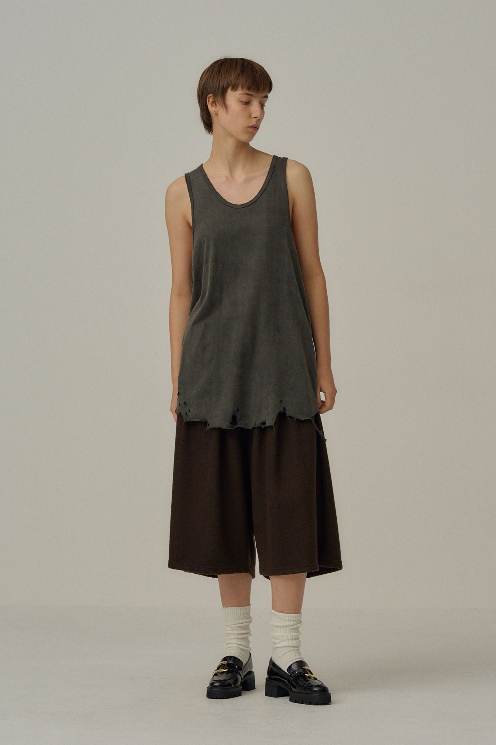 アンチノールプラス 90cap ANCELLM - DAMAGE TANK TOP | GRAY | タンクトップ | NapsNote