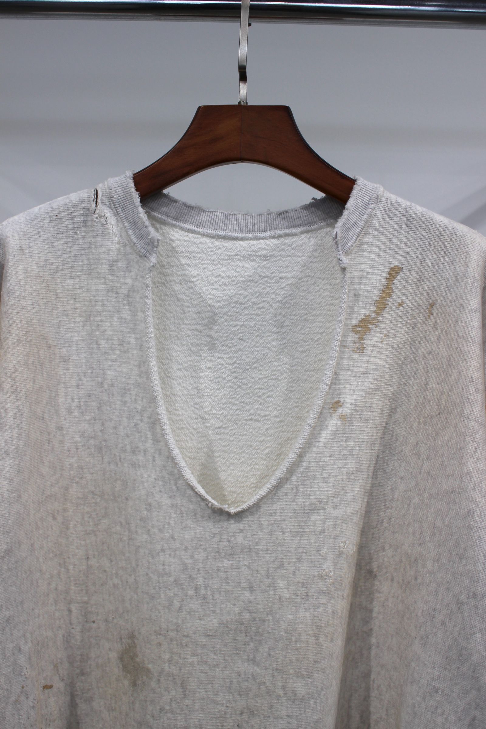 ANCELLM - CRASH CREWNECK SWEAT SHIRT/H.IVORY | NapsNote ANCELLM - CRASH CREWNECK SWEAT SHIRT/H.IVORY | NapsNote
