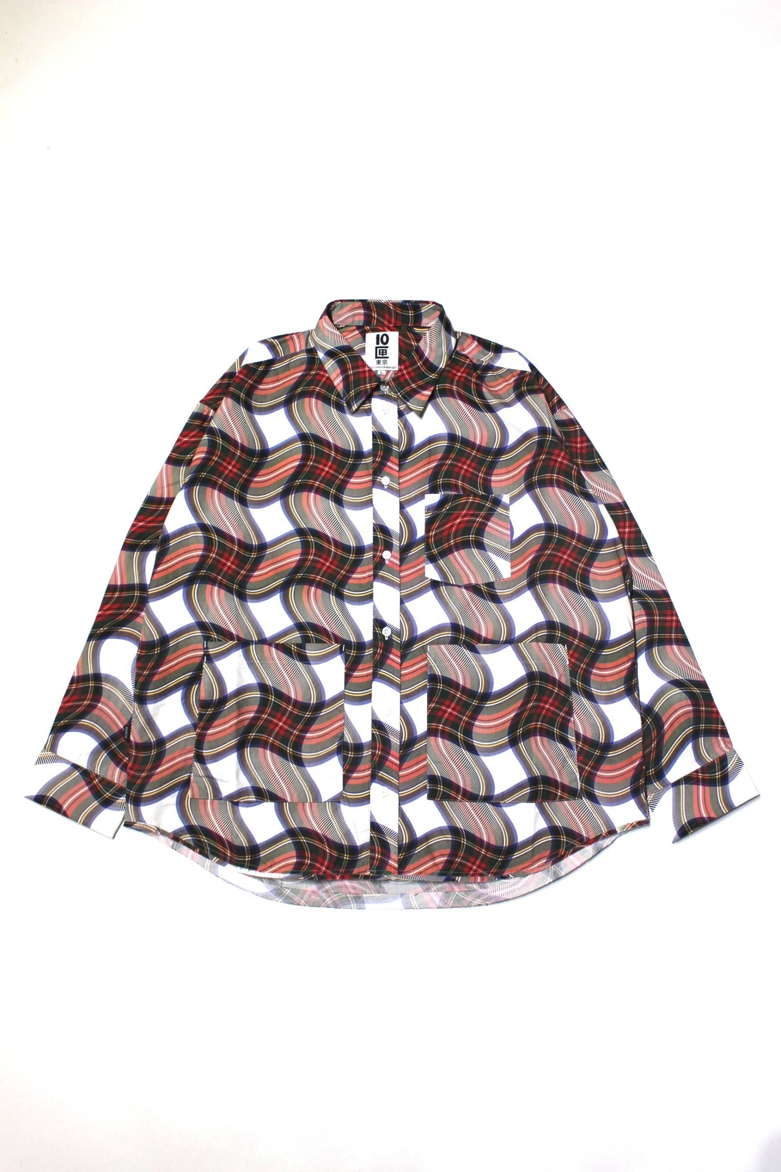 ラウンド 10匣 NIGHT PLAID TENBOX MUSHROOM TENBOX TENBOX（テンボックス）の「TENBOX/テンボックス Mushroom  NIGHT SHIRT SHIRT テンボックス メンズ