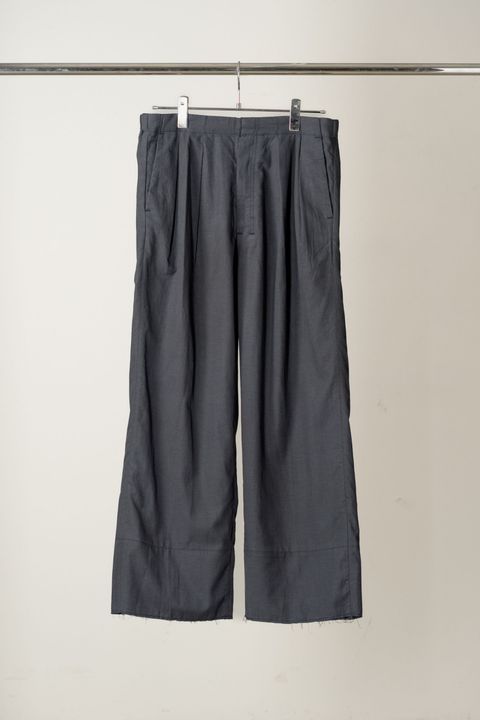 L/C TUCK EASY PANTS | NAVY | イージーパンツ