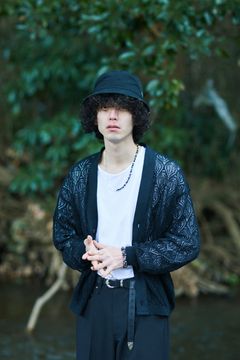 ARGYLE OPEN WORK KNIT/カーディガン