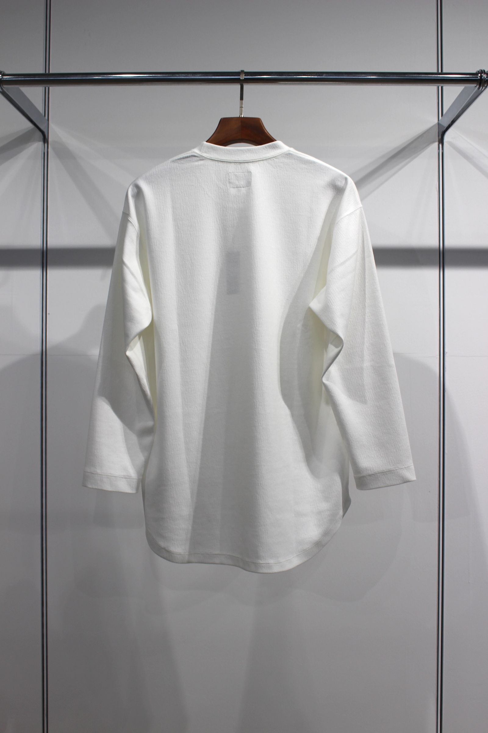 CRAPE DOUBLE-KNIT TEE L/S | WHITE | カットソー