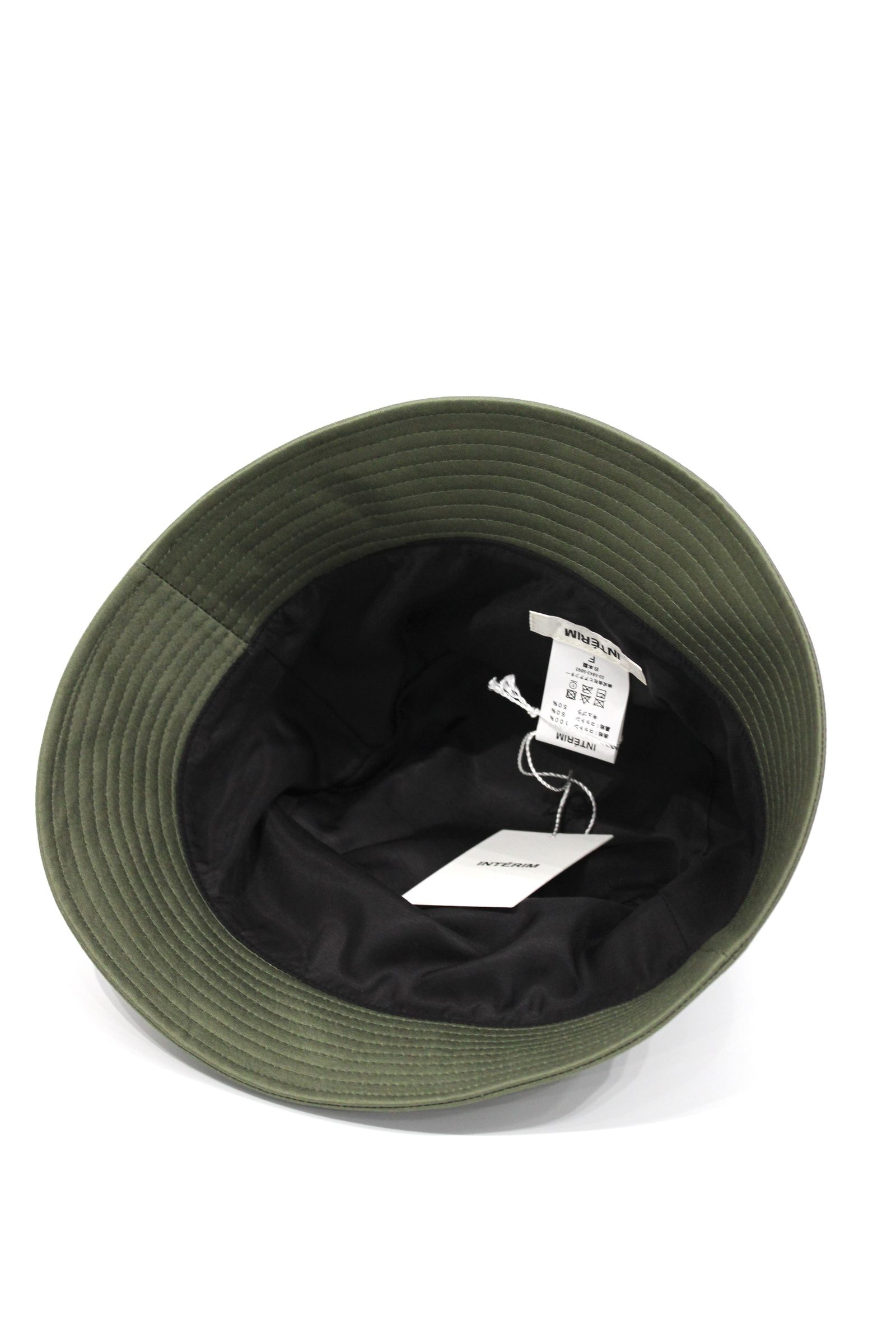 GIZA BACK SATIN BUCKET HAT/OLIVE