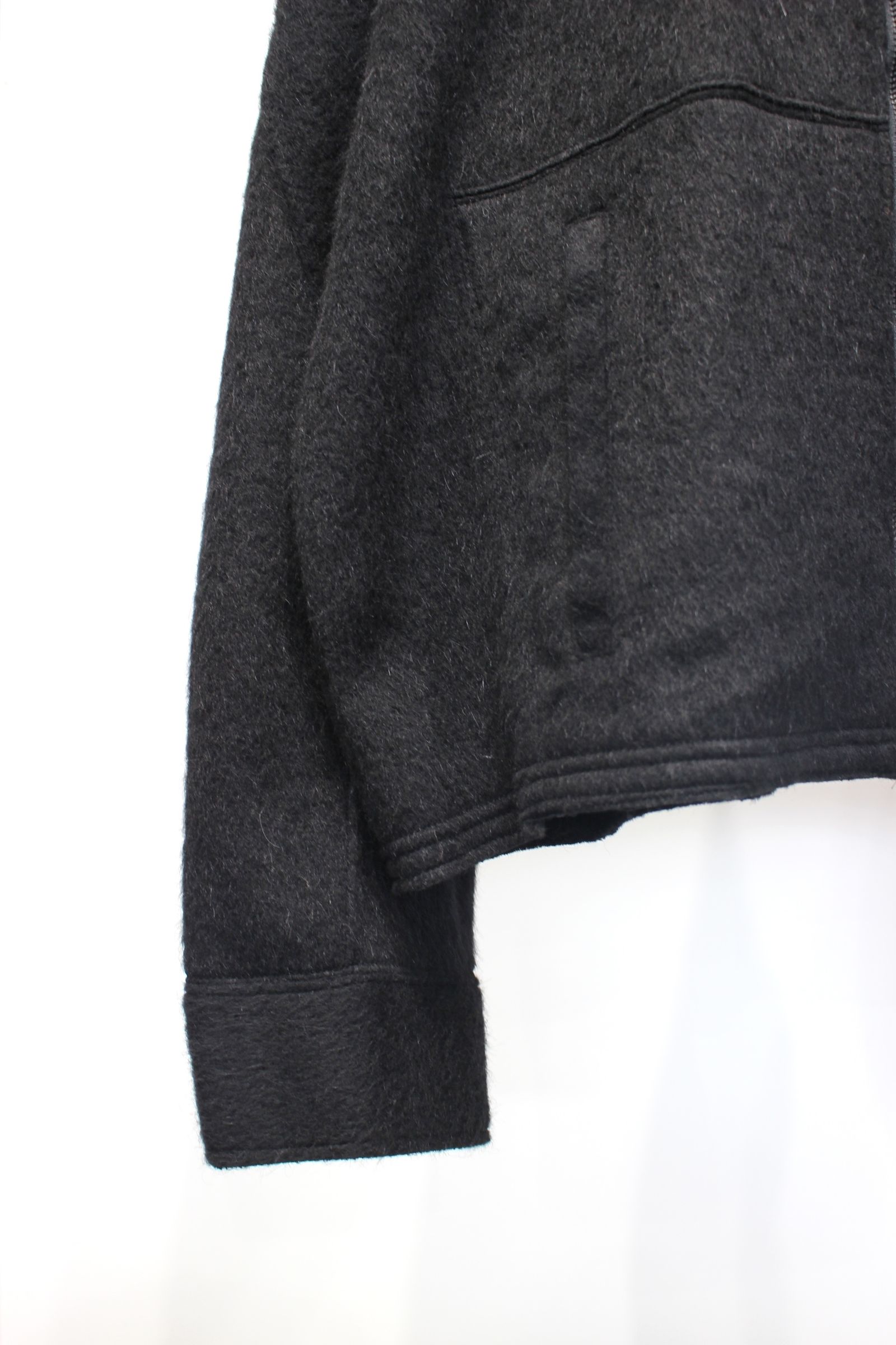 SHAGGY ZIP UP SHIRT | BLACK | ジップアップシャツ