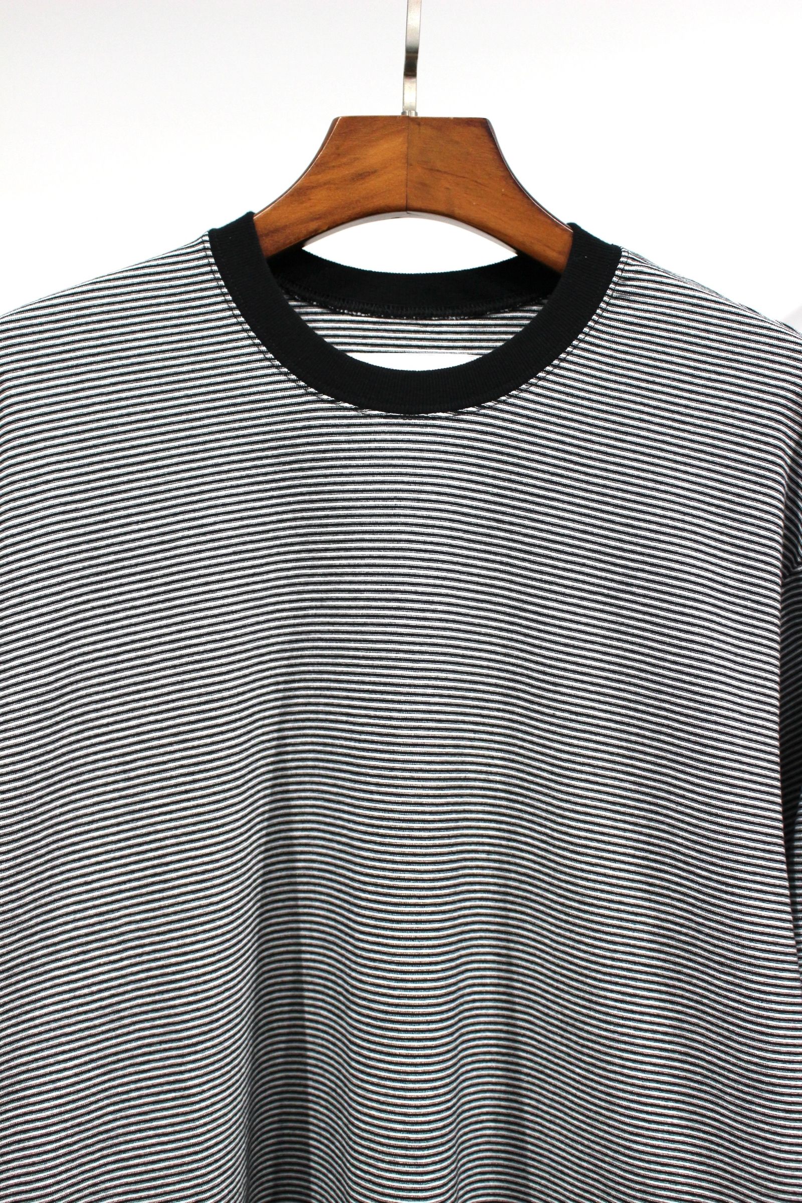 VICTOR L/S BORDER TEE/カットソー/BLACK