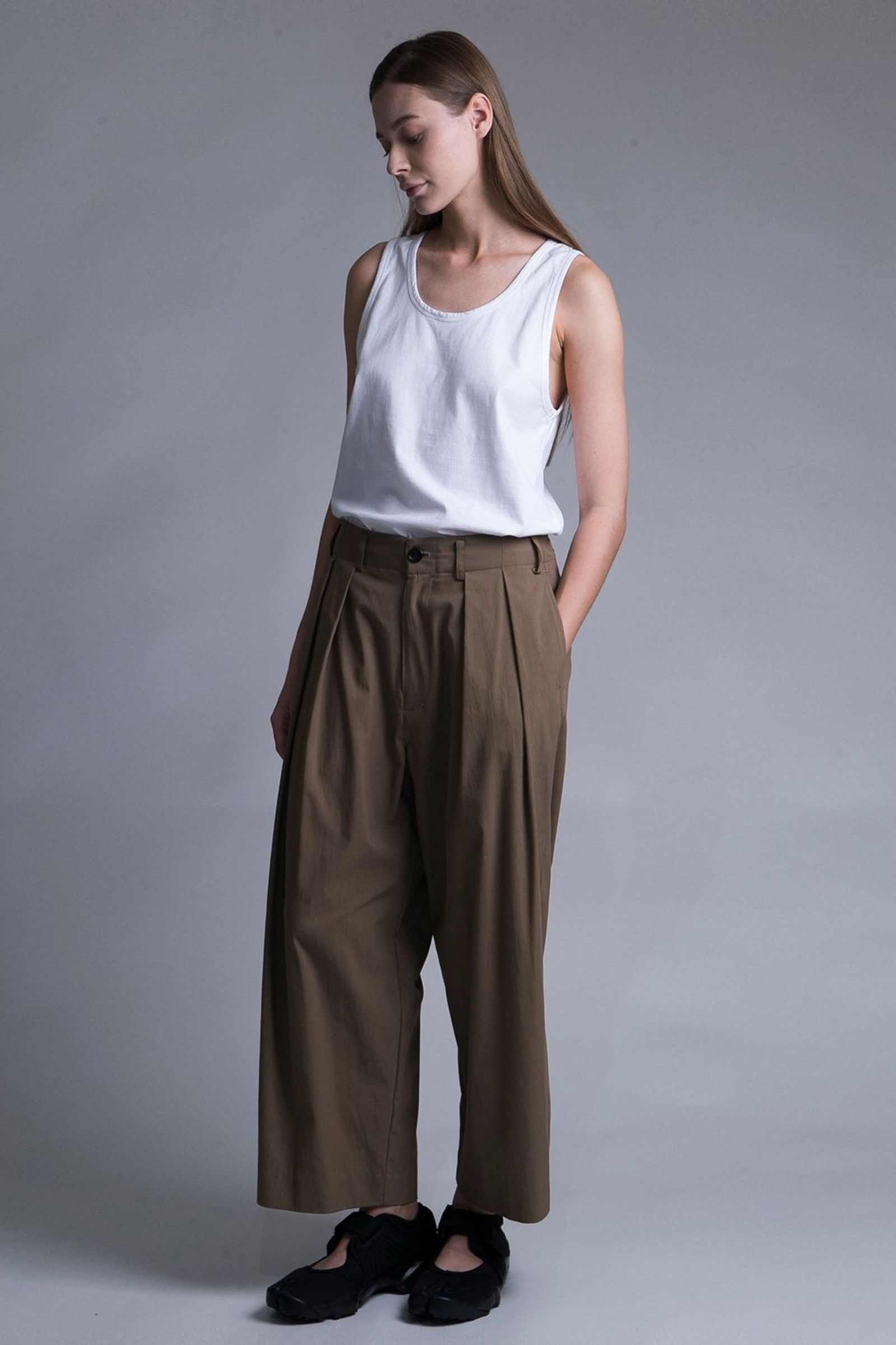 MERCERIZATION JERSEY STANDARD TANK TOP/WHITE