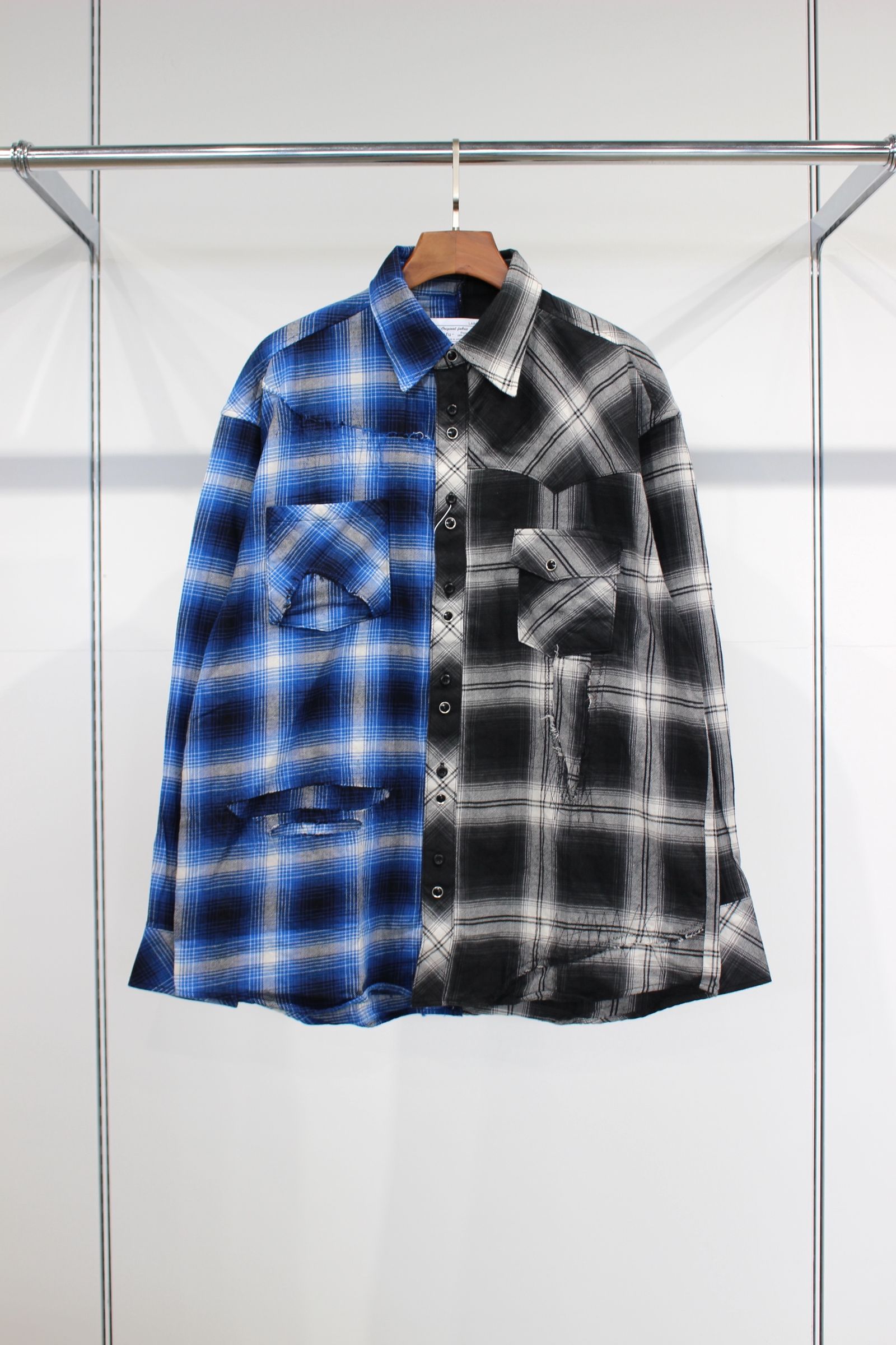 Rafu - Remake shirt/GRE-BLU | NapsNote