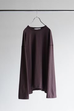 C/R OVER CREWNECK L/S T-SHIRT/BROWN