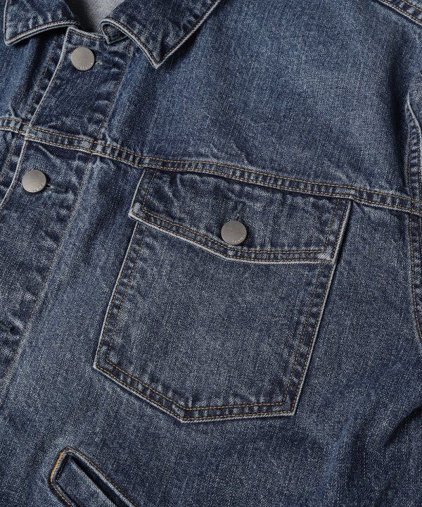 CUT OFF DENIM JACKET/INDIGO