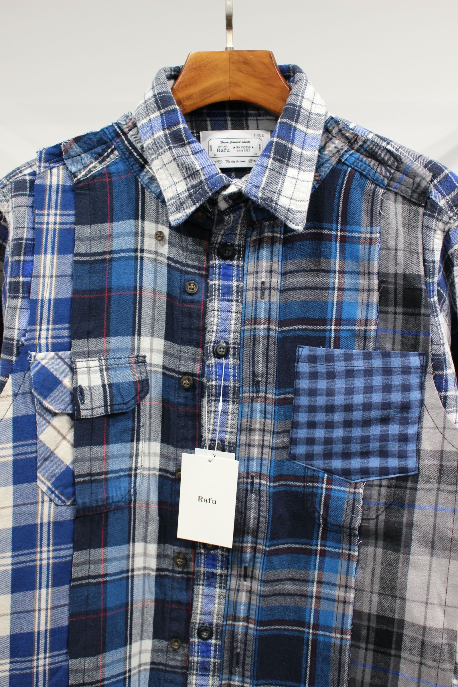 Remake shirt | Blue | シャツ