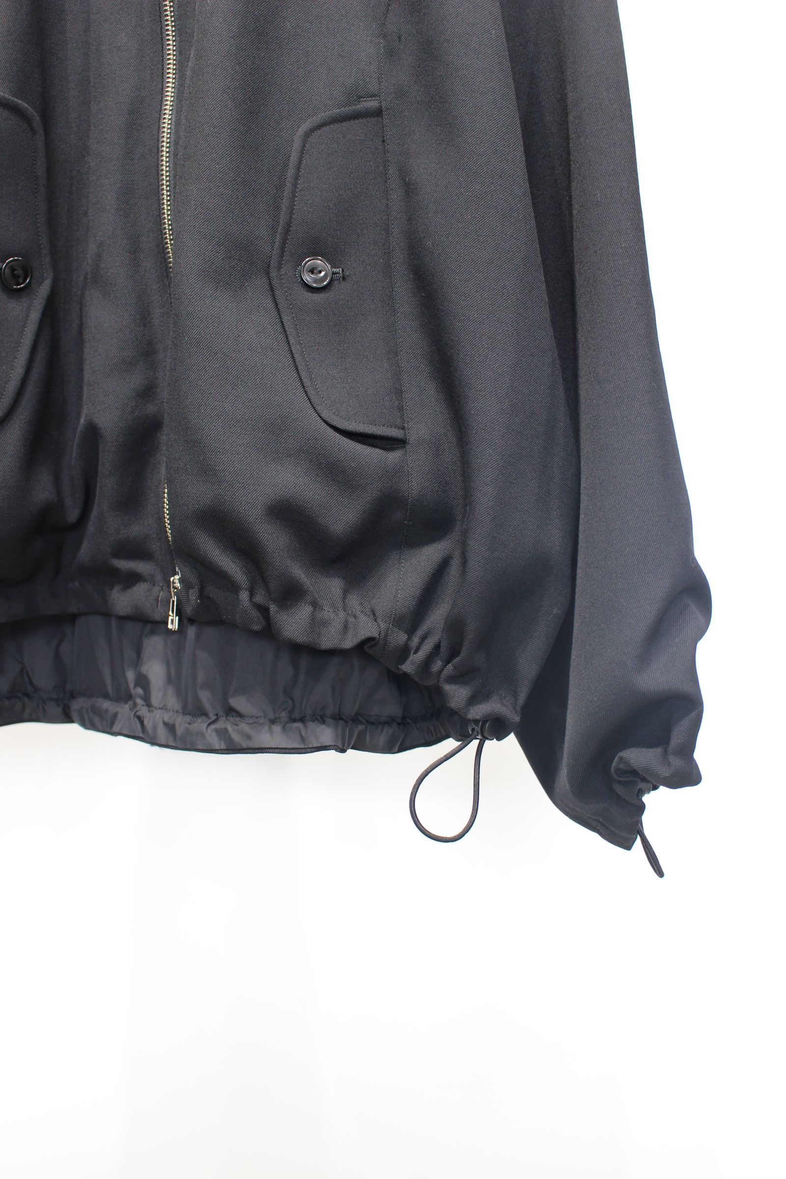 BISHU OLD WOOL GABARDINE Zip Blouson | BLACK | アウター