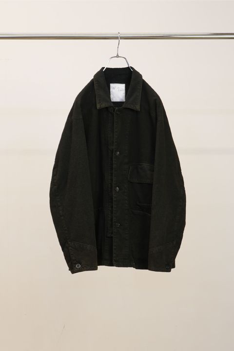 [ラスト1点] C/R DUCK COVERALL JACKET | BLACK | カバーオール