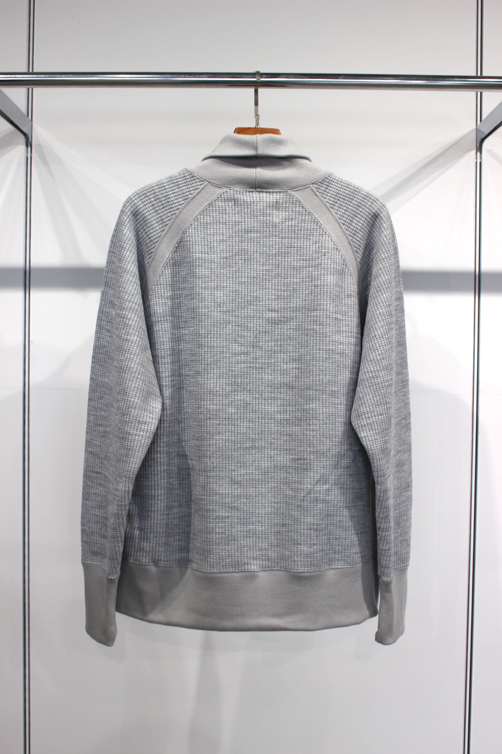 WAFFLE KNIT TURTLENECK P/O/LT.GRAY