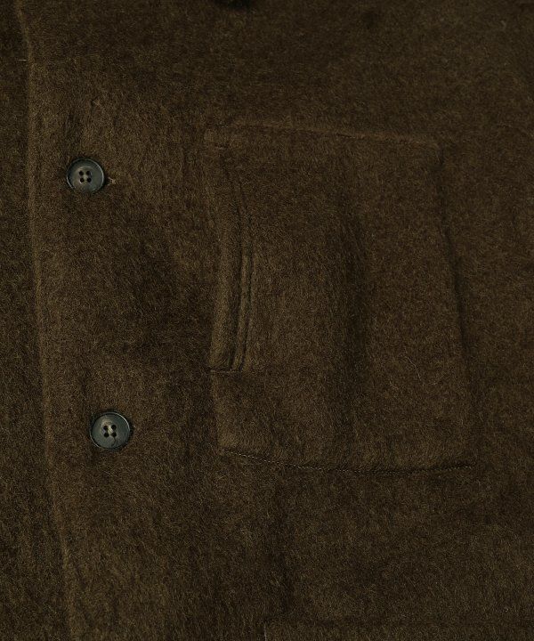 MOHAIR SHIRT JACKET/シャツジャケット/カーキ