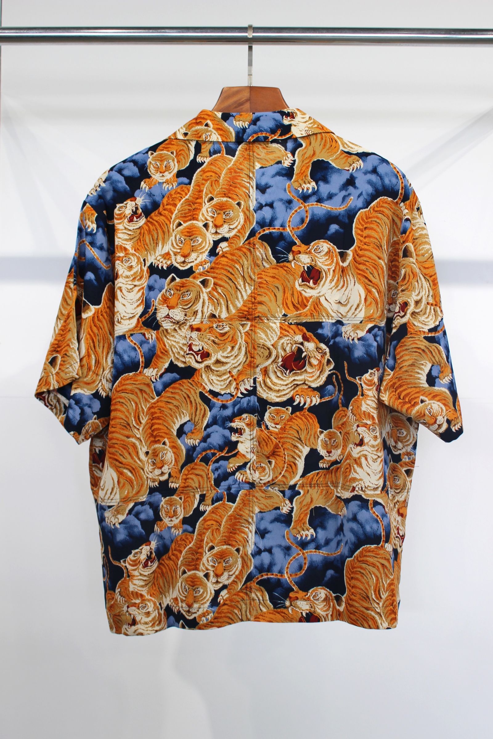 JieDa - HUNDRED TIGER PANEL SHIRT S/S/タイガーパネルシャツ