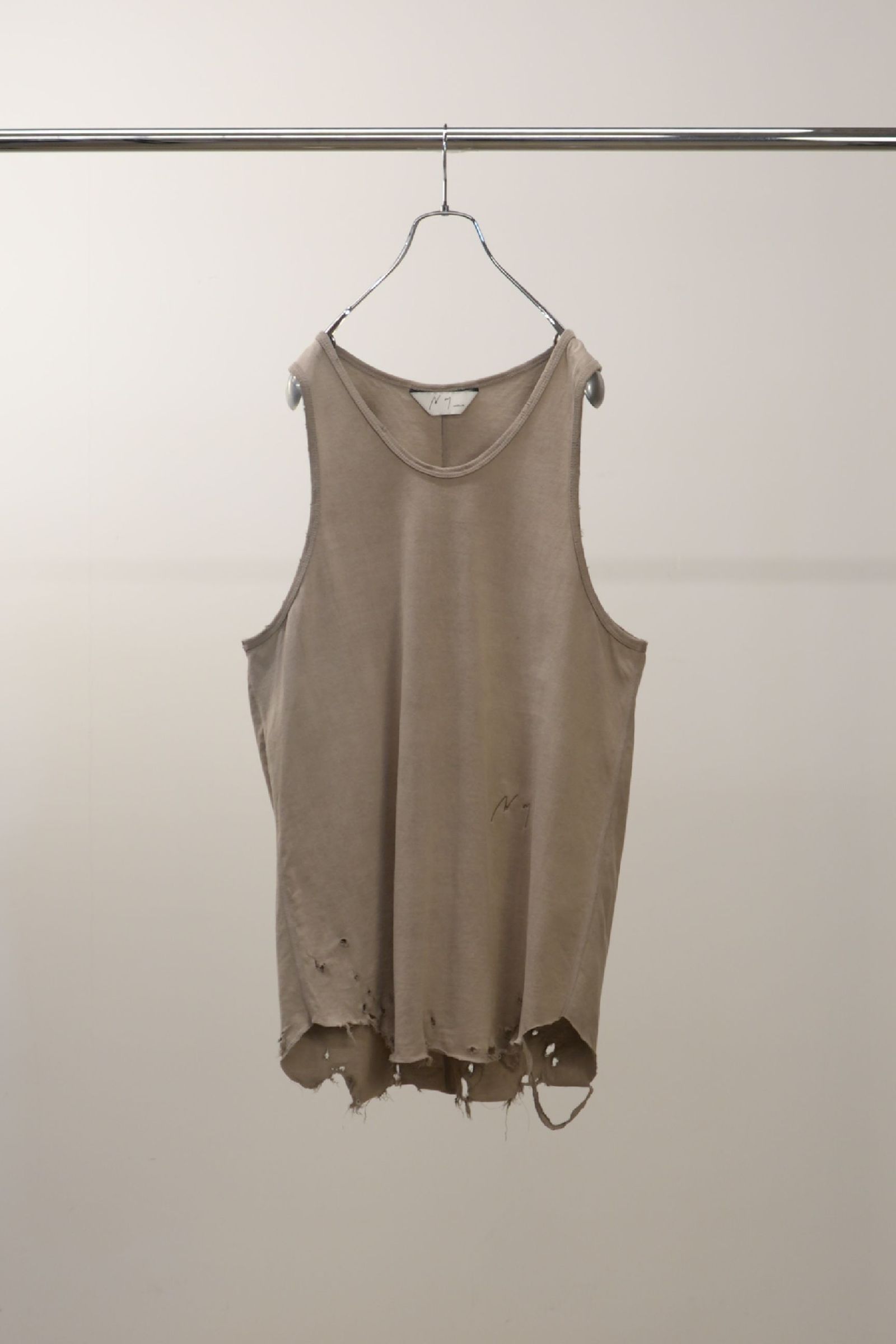 アンチノールプラス ANCELLM - DAMAGE TANK TOP | GRAY | タンクトップ | NapsNote