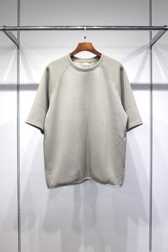 HONEYCOMB KNIT TEE | LIME BEIGE | カットソー