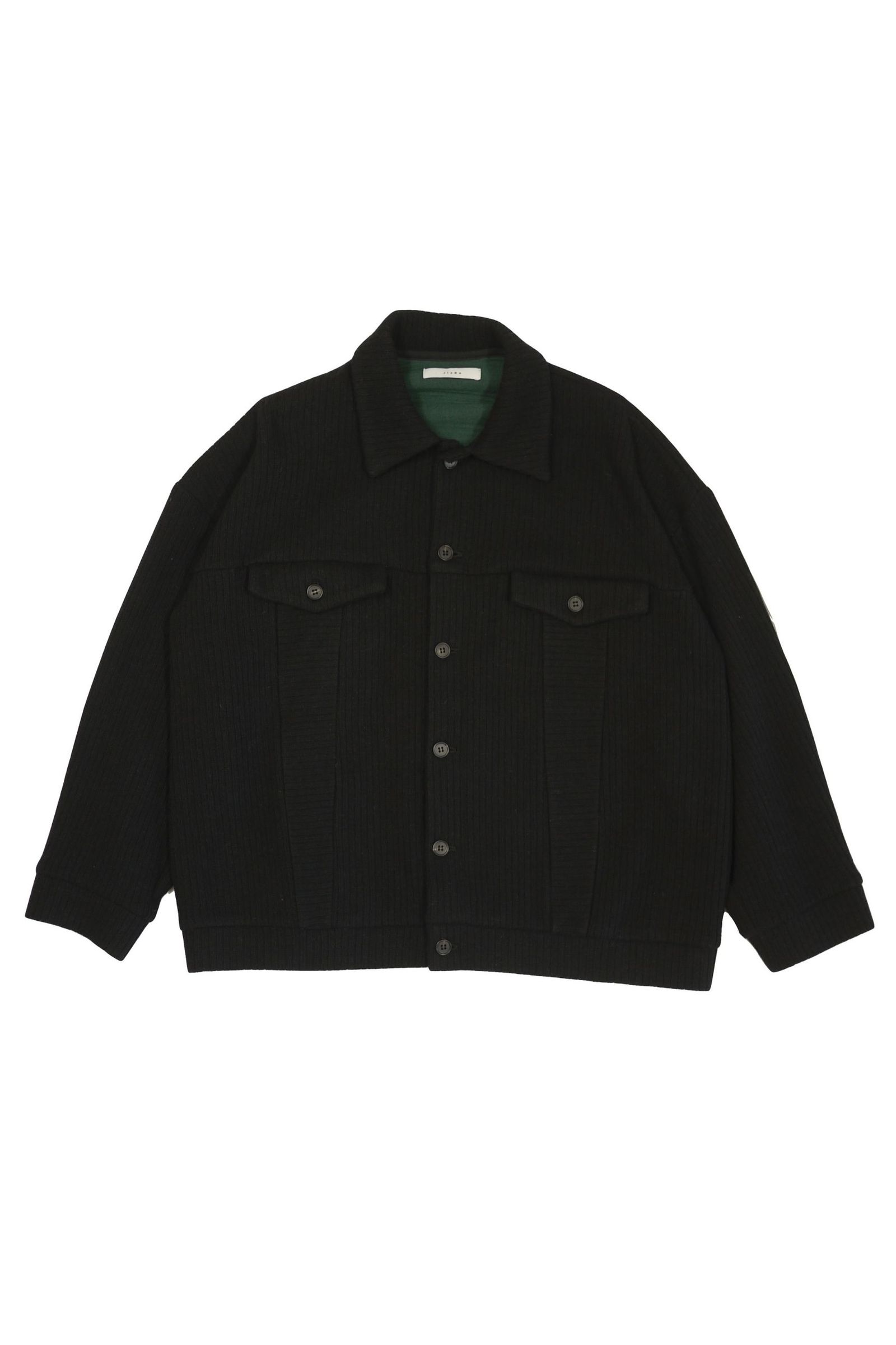 JieDa - WOOL RIB JACKET/BLACK | NapsNote