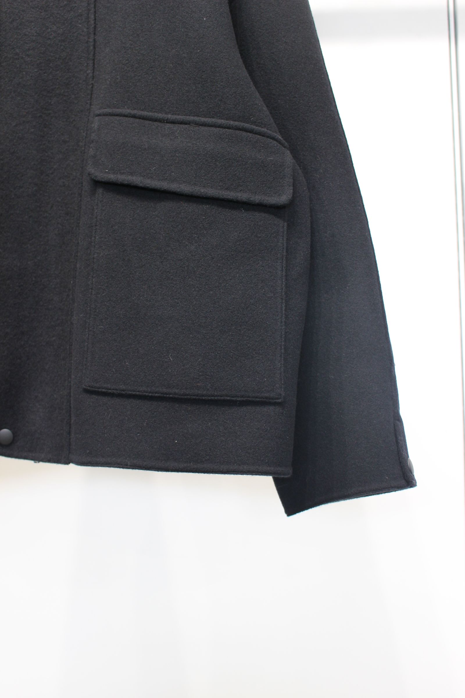 DOUBLE WEAVE WOOL BLOUSON | BLACK | ウールブルゾン