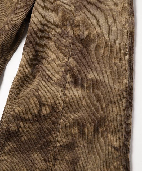 [ラスト1点] SWITCHING ZIP DYDE CORDUROY PANTS | KHAKI | コーデュロイパンツ