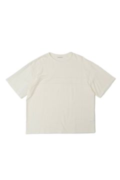 CREPE WEAVE S/S PANEL T-SHITRS | IVORY | カットソー