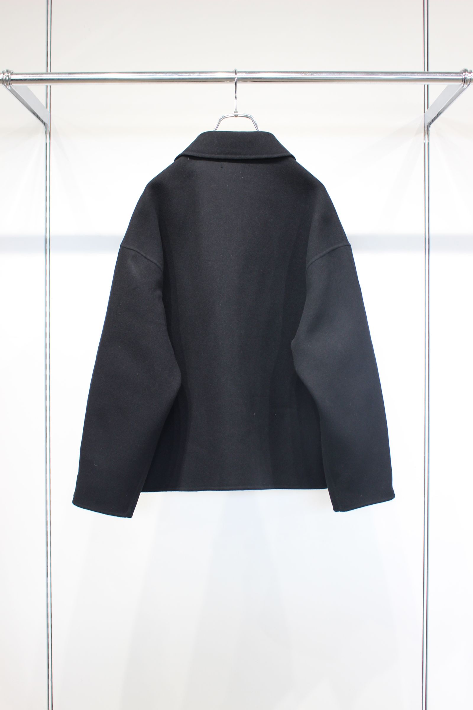 DOUBLE WEAVE WOOL BLOUSON | BLACK | ウールブルゾン