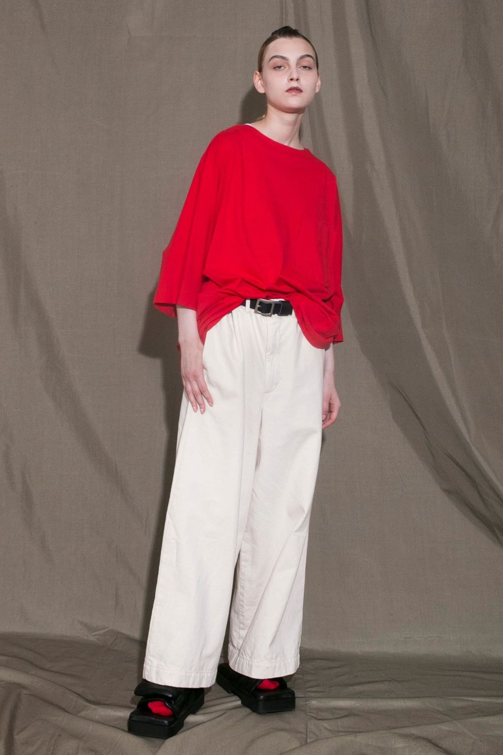 11.5oz DENIM NO TUCK WIDE PANTS/ノータックデニム