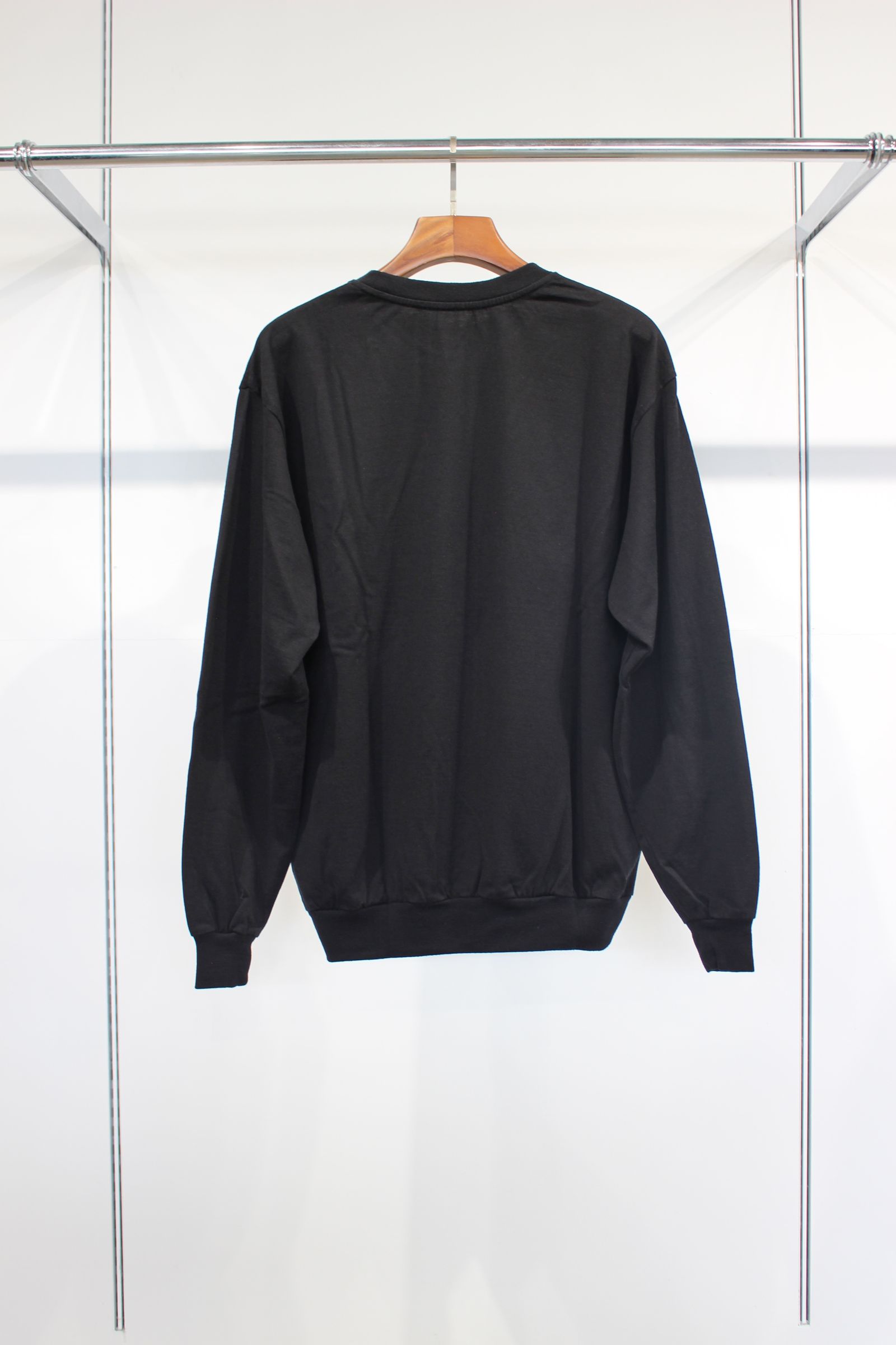 [ラスト1点] WOOL CREW NECK SWEAT SHIRT | BLACK | カットソー