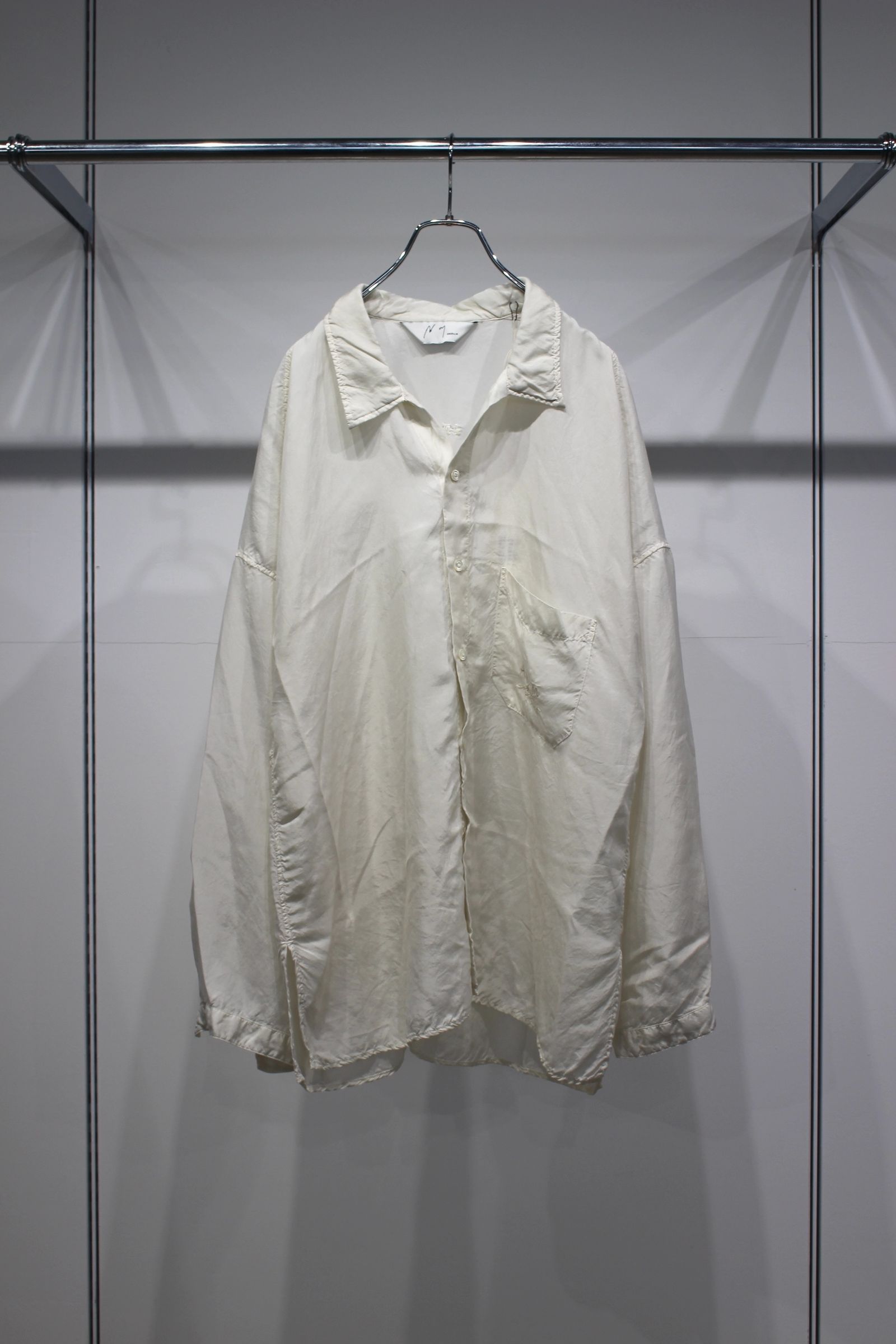 [ラスト1点] EMBROIDERED SOUVENIR SHIRT | WHITE | 刺繍シャツ