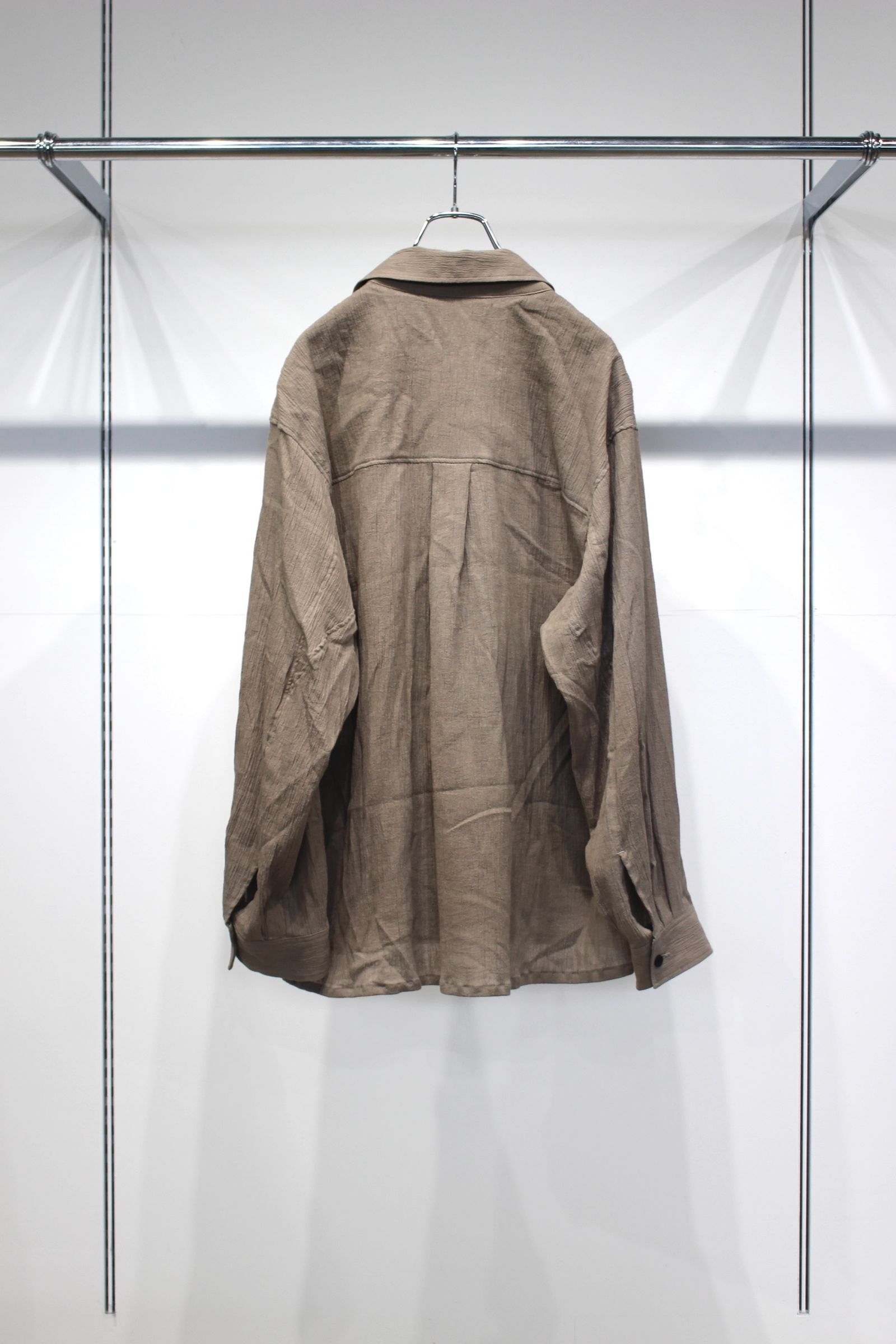 [ラスト1点] CREPE SHIRT JACKET | GREIGE | シャツジャケット